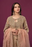 3 PIECE EMBROIDERED ORGANZA SUIT | SF-EF24-46